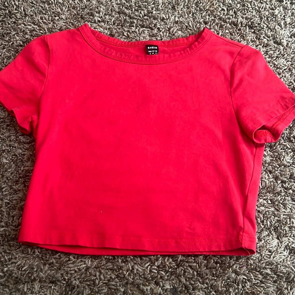 Red crop top size small